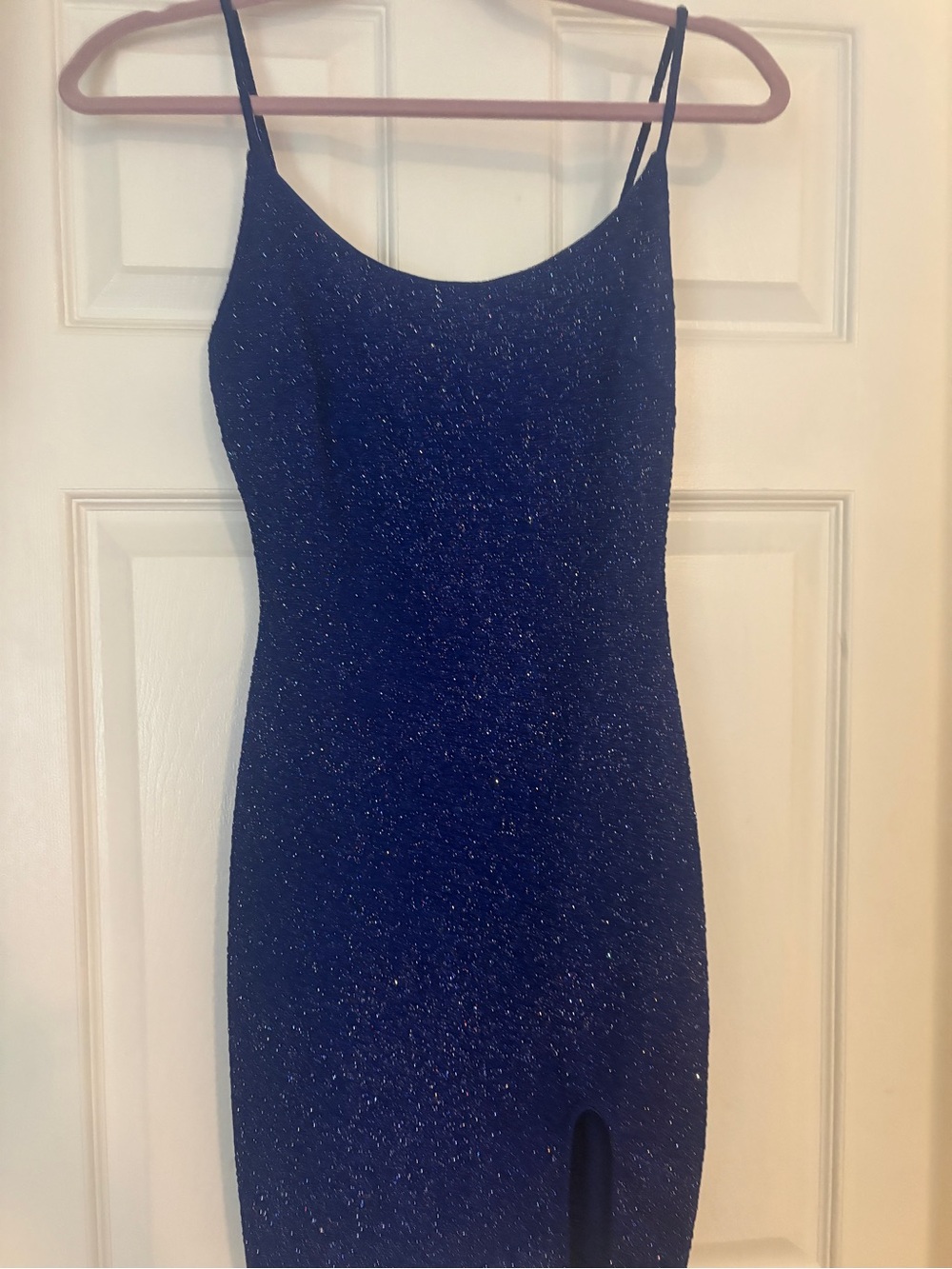Windsor Navy Blue Sparkle Strapless Slip Dress